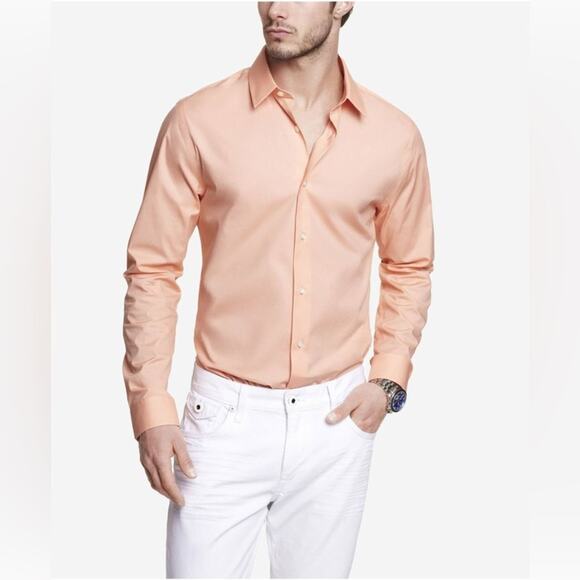 EXPRESS | 1MX Modern Fit Dress Shirt - Picture 1 of 7